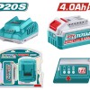TOTAL ΕΠΑΓΓ. ΣΕΤ 1τεμ ΜΠΑΤ. TFBLI2002 Li-ion 20V/4Ah + 1τεμ ΦΟΡΤΙΣΤΗΣ TFCLI2001 (TFBCPK1012)