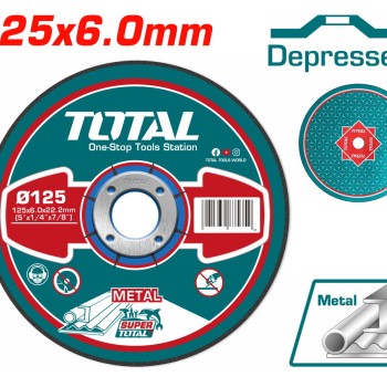 TOTAL ΔΙΣΚΟΣ ΛΕΙΑΝΣΕΩΣ ΜΕΤΑΛΛΟΥ Φ - 125 Χ 6mm (TAC2231251)