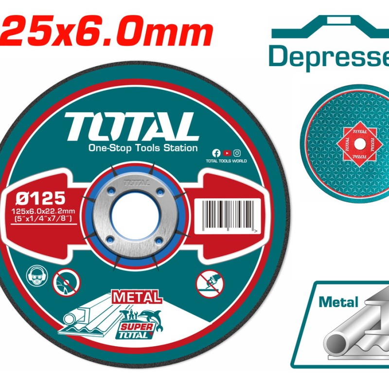 TOTAL ΔΙΣΚΟΣ ΛΕΙΑΝΣΕΩΣ ΜΕΤΑΛΛΟΥ Φ - 125 Χ 6mm (TAC2231251)