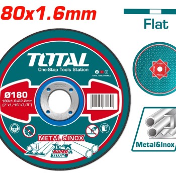 TOTAL ΔΙΣΚΟΣ ΚΟΠΗΣ ΙΣΙΟΣ ΙΝΟΧ / ΜΕΤΑΛΛΟΥ 180 Χ 1.6mm (TAC2161801)