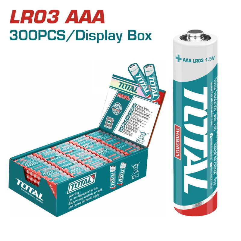 TOTAL ΑΛΚΑΛΙΚΕΣ ΜΠΑΤΑΡΙΕΣ 1.5V LR03 AAA (THAB3A01)