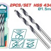 TOTAL ΕΠΑΓΓ. ΤΡΥΠΑΝΙ HSS DIN4341 1.5mm 2τεμ (TAC1200154)