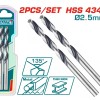 TOTAL ΕΠΑΓΓ. ΤΡΥΠΑΝΙ HSS DIN4341 2.5mm 2τεμ (TAC1200254)