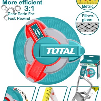 TOTAL ΕΠΑΓΓ. ΜΕΤΡΟΤΑΙΝΙΑ 30m Fibreglass (TMTF18306)