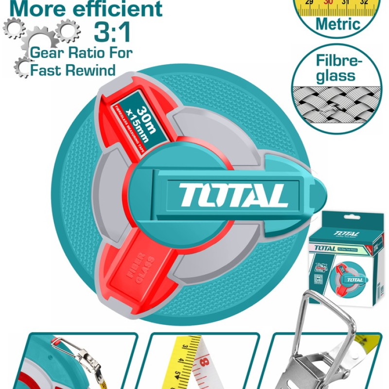 TOTAL ΕΠΑΓΓ. ΜΕΤΡΟΤΑΙΝΙΑ 30m Fibreglass (TMTF18306)