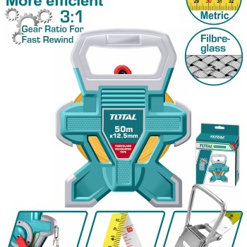 TOTAL ΕΠΑΓΓ. ΜΕΤΡΟΤΑΙΝΙΑ 50m Fibreglass (TMTF18506)