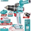 TOTAL ΕΠΑΓΓ. ΔΡΑΠ/ΒΙΔΟ ΚΡΟΥΣΤΙΚΟ ΜΠΑΤ. Li-ion 20V / 4Ah / 96Nm / 2 ΜΠΑΤ BL Motor (TIDLI209686E)