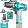 TOTAL ΔΡΑΠ/ΒΙΔΟ ΚΡΟΥΣΤΙΚΟ ΜΠΑΤ. Li-ion 12V / 1.5Ah / 20Nm / 2 ΜΠΑΤ Type-C (TIDLI12206E)