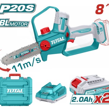 TOTAL ΕΠΑΓΓ. ΣΕΤ ΑΛΥΣΟΠΡΙΟΝΟ ΚΛΑΔ ΜΠΑΤ Li-ion 20V/8