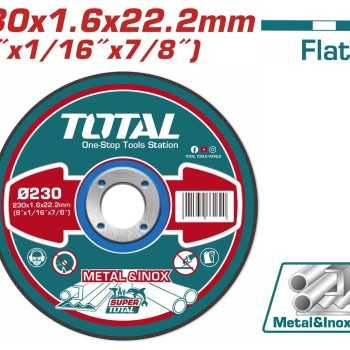 TOTAL ΔΙΣΚΟΣ ΚΟΠΗΣ ΙΣΙΟΣ ΙΝΟΧ / ΜΕΤΑΛΛΟΥ 230 Χ 1.6mm (TAC2162301)