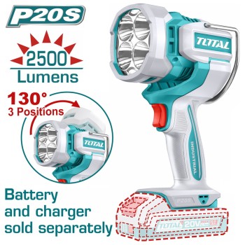 TOTAL ΕΠΑΓΓ. ΠΡΟΒΟΛΕΑΣ LED ΜΠΑΤ. Li-ion 20V / 22.5W / 2.500 Lumens ΧΩΡΙΣ ΜΠΑT & ΦΟΡΤΙΣΤΗ (TWLI20885)