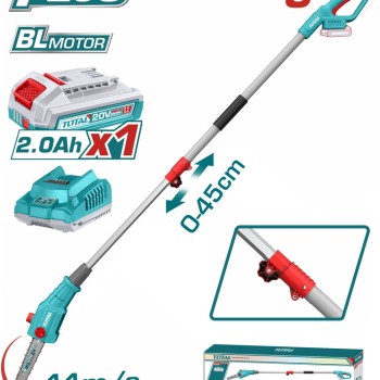 TOTAL ΕΠΑΓΓ. ΤΗΛΕΣΚ. ΚΟΝΤΑΡΟΠΡΙΟΝΟ ΜΠΑΤ. Li-ion 20V / 8'' / 2Ah / 1 ΜΠΑΤ. BL Motor (TPSLI20281E)