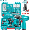 TOTAL ΣΕΤ ΔΡΑΠΑΝΟΚΑΤΣΑΒΙΔΟ ΜΠΑΤ. Li-ion 12V / 1.5Ah  / 20Nm 148ΤΕΜ Type C (THKTHP41487E)